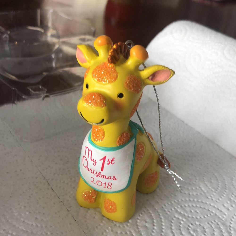 American Greetings Baby's First Christmas Ornament Giraffe 2018
